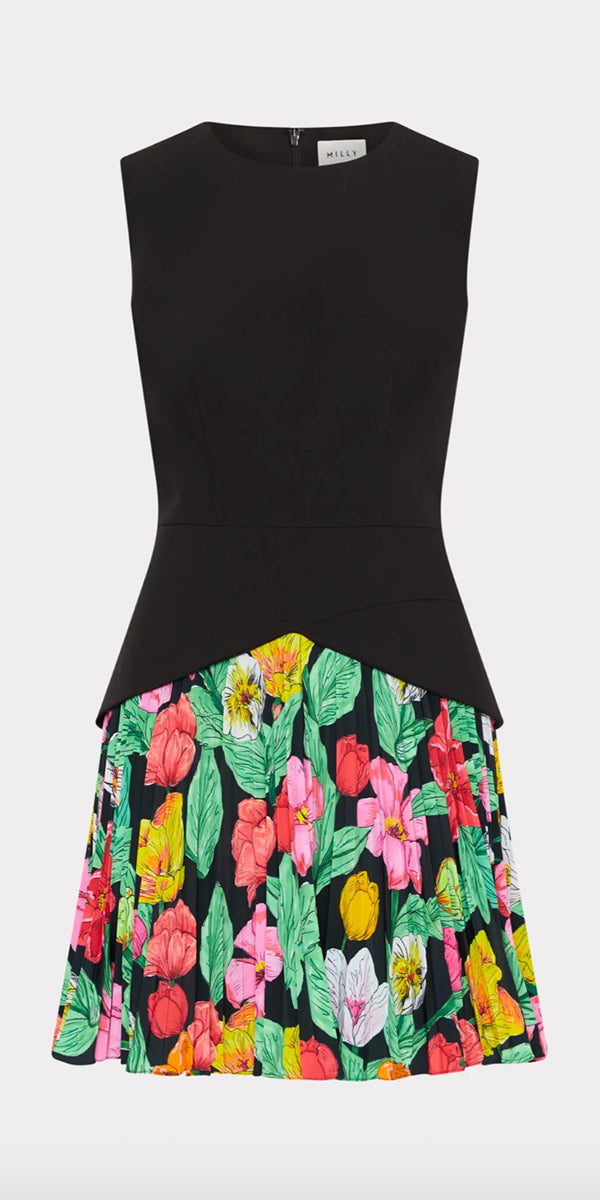 Milly Haddy Tulip Pleat Dress