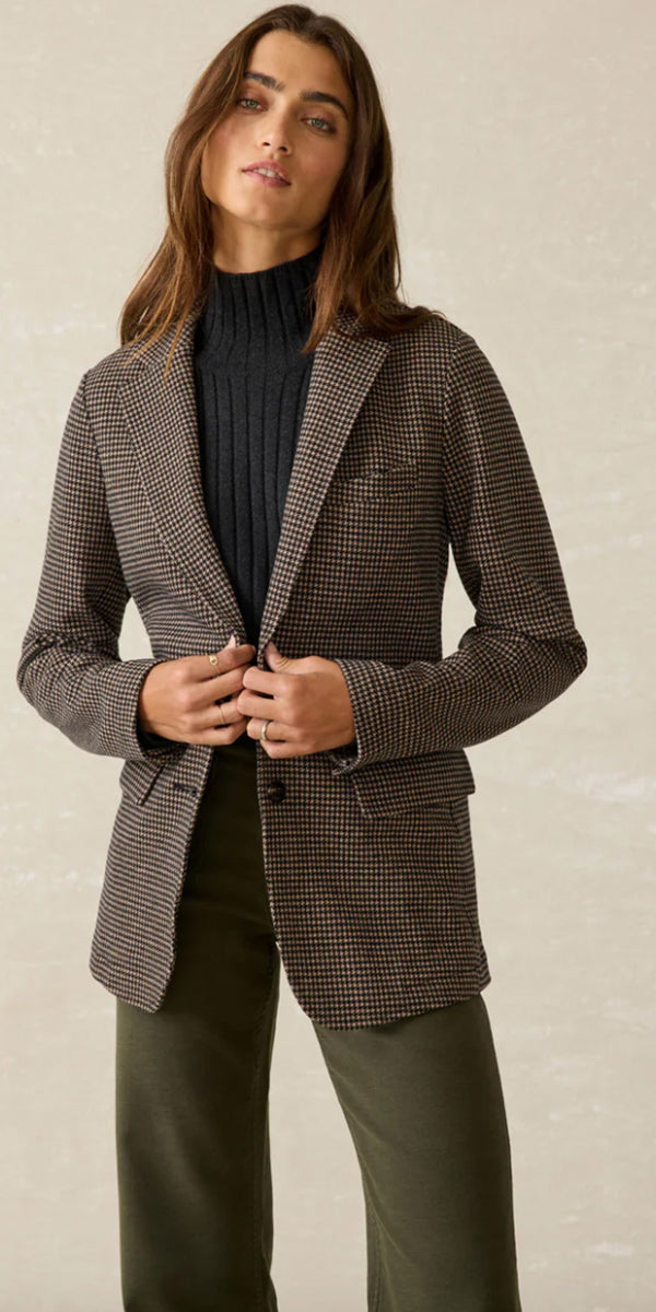 Faherty Inlet Houndstooth Blazer