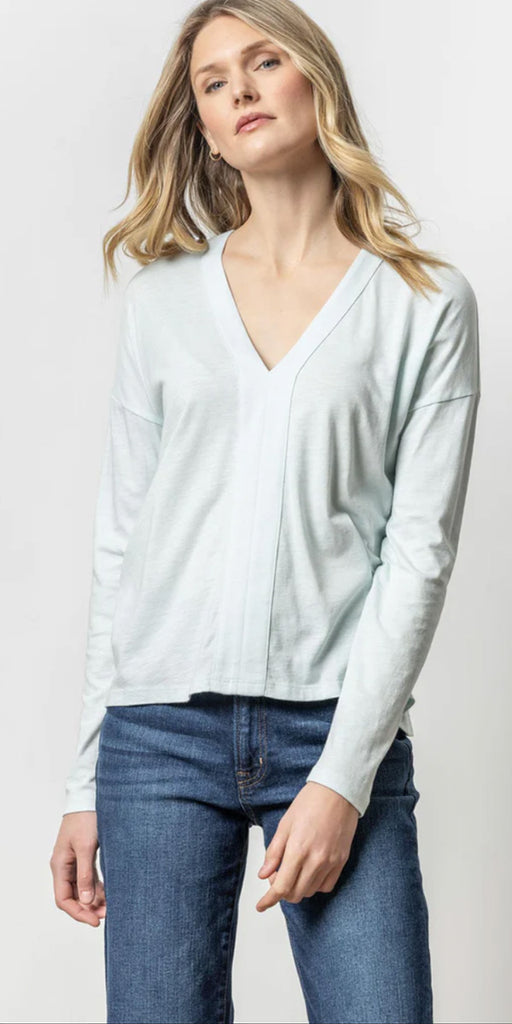 Lilla P Drop Shoulder V-Neck