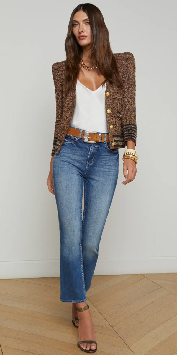 L'AGENCE Jenni Waffle Cardigan