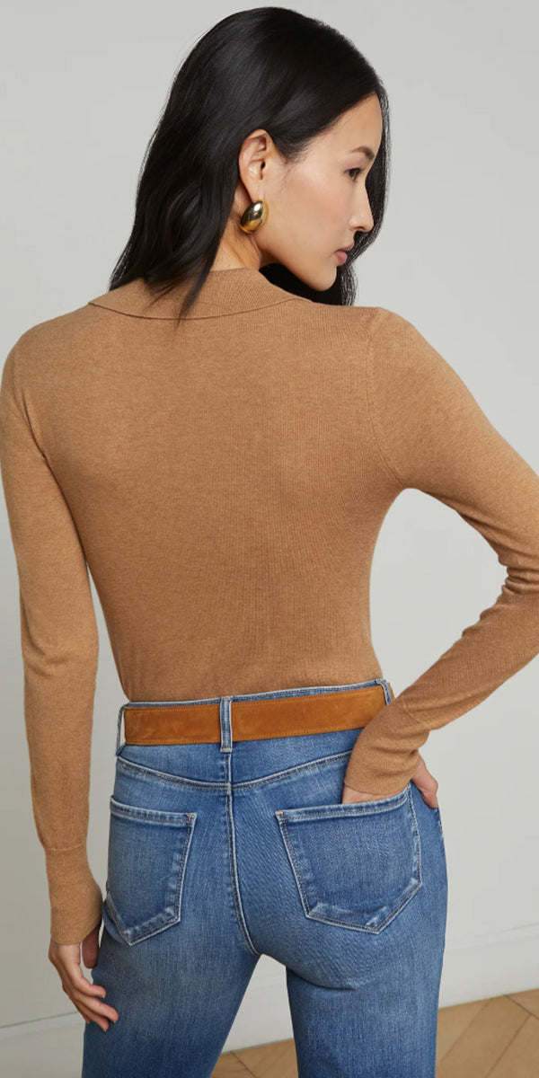 L'AGENCE Sterling Collared Sweater