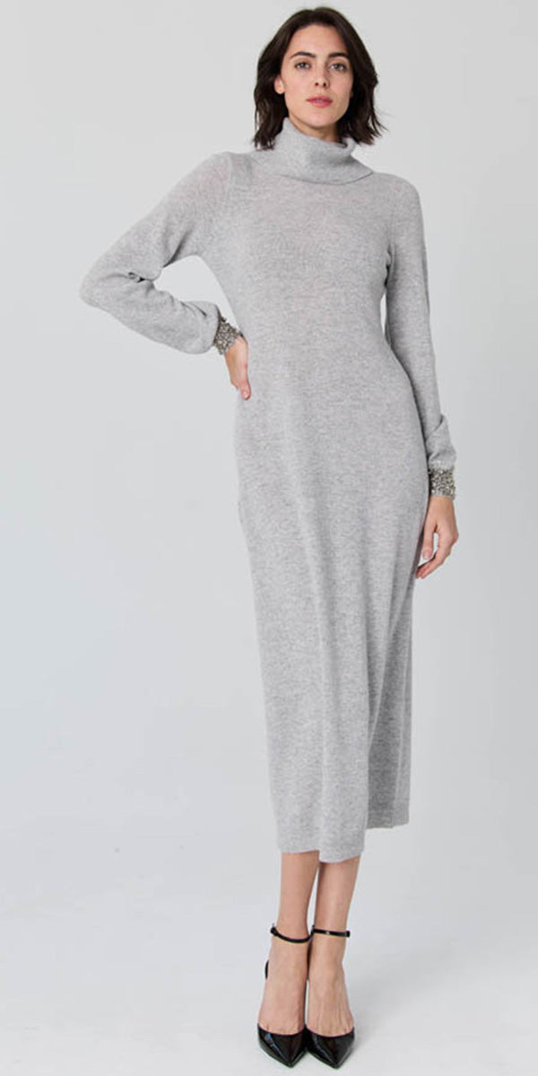 Autumn Cashmere Jeweled Cuff Dress