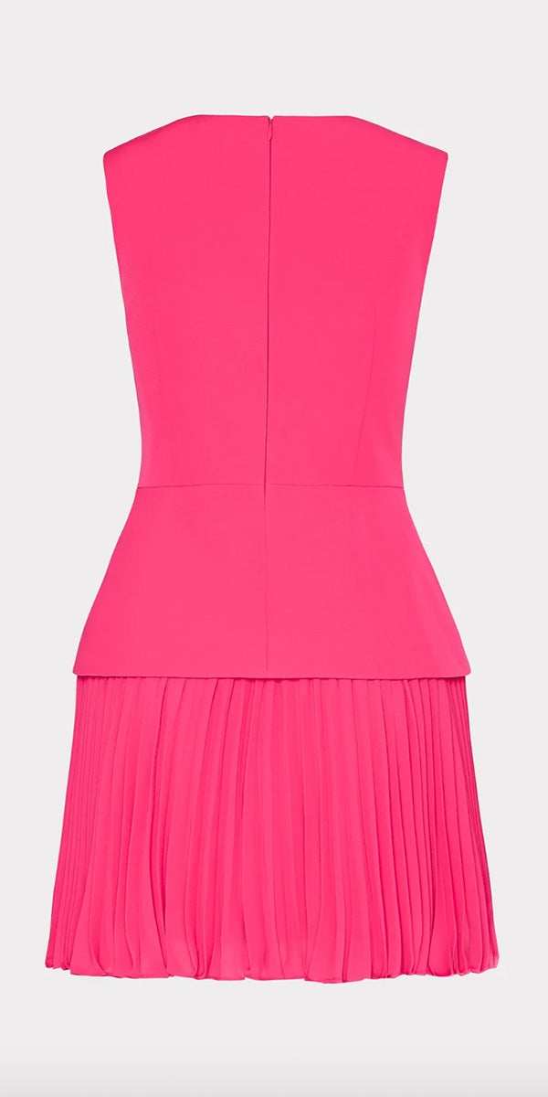 Milly Haddy Pleat Mini Dress