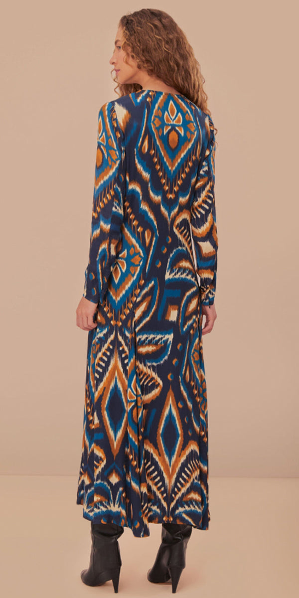 Farm Rio Pineapple Ikat Maxi Dress