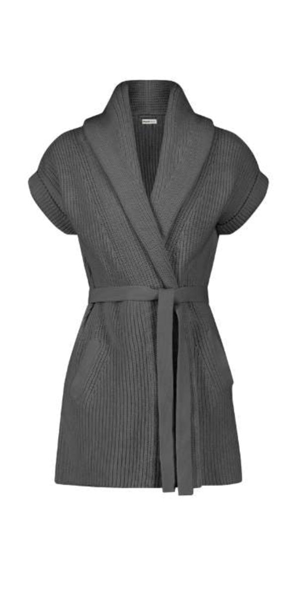 Minnie Rose Shaker Belted Cardigan