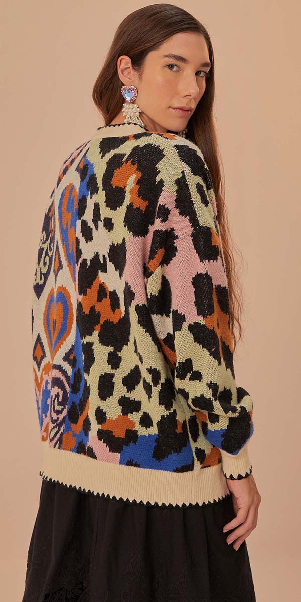 Luella leopard cardigan best sale