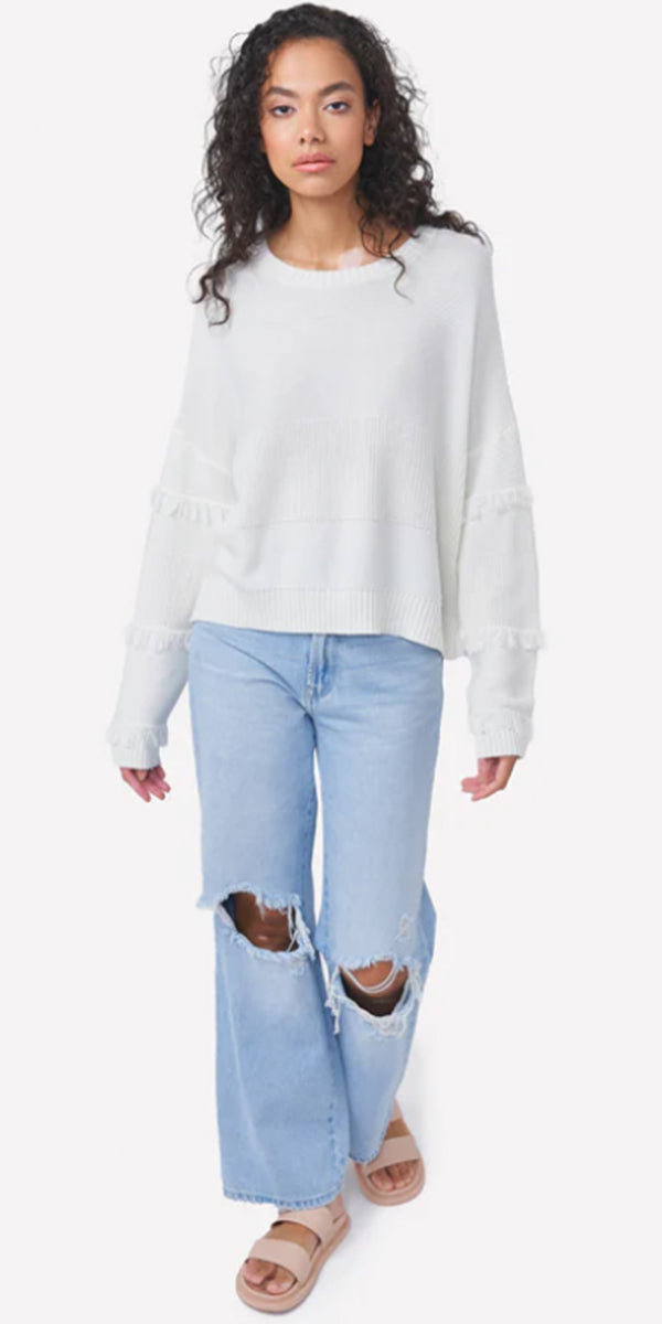 Brodie BoHo Fringe Victory Crew Sweater