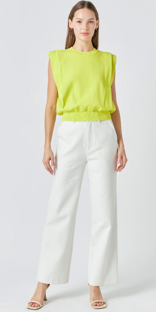 English Factory Powder Shoulder Top