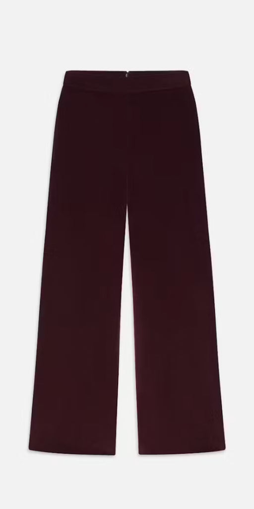 FRAME Cropped Velvet Wide Leg Pant