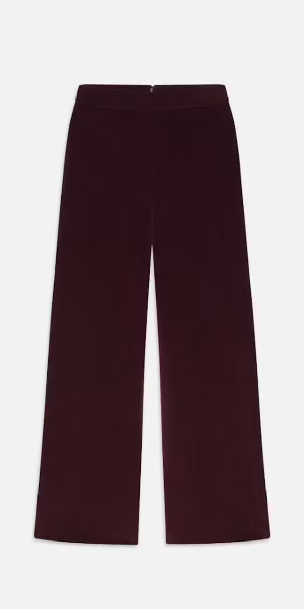 FRAME Cropped Velvet Wide Leg Pant