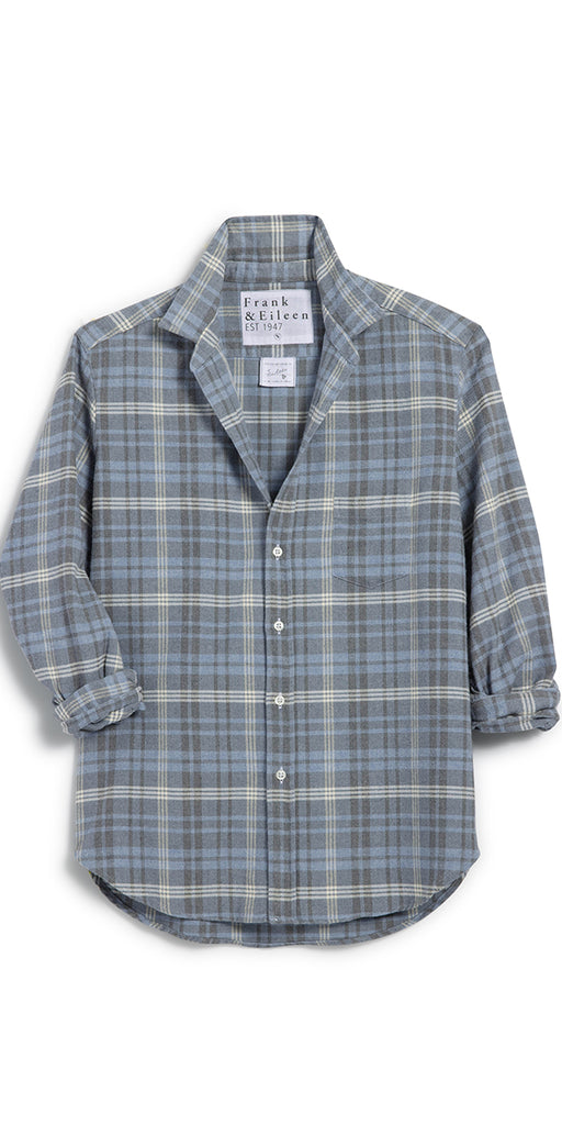 Frank & Eileen Relaxed Button-Up Shirt Grey Plaid