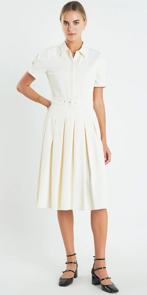 English Factory Pleat Collar Midi