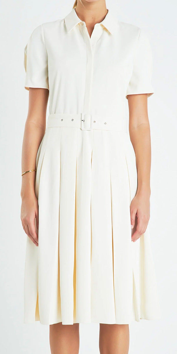 English Factory Pleat Collar Midi