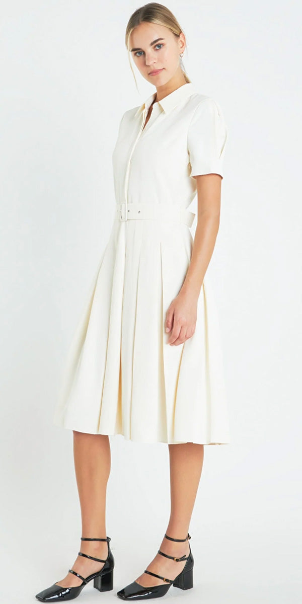 English Factory Pleat Collar Midi