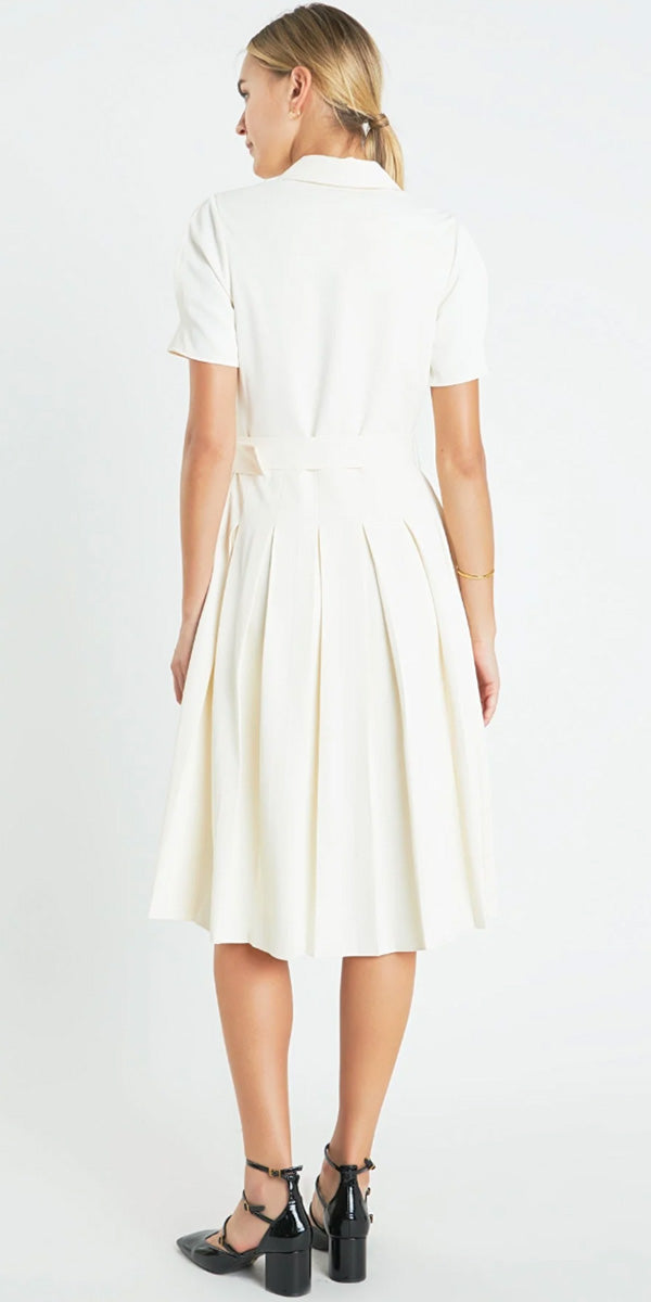 English Factory Pleat Collar Midi