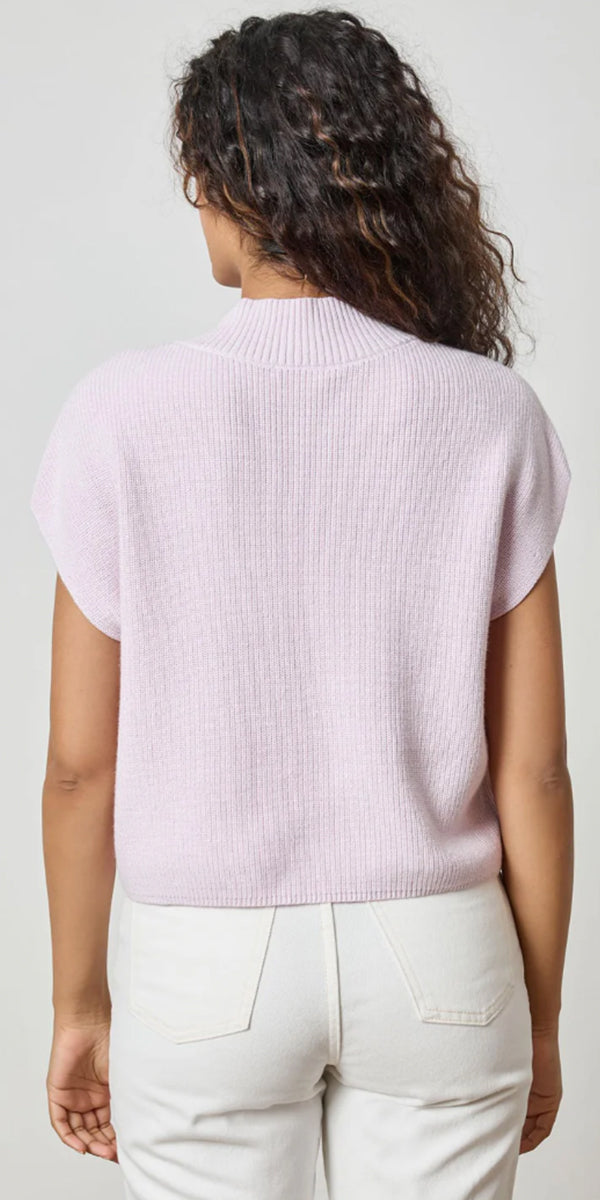 Lilla P Wide Trim VNeck Sweater