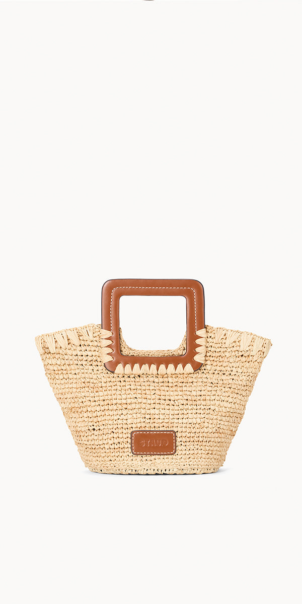 Staud Shirley Raffia Mini Bucket