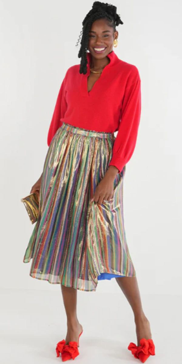 Emily McCarthy Pleated Midi Skirt