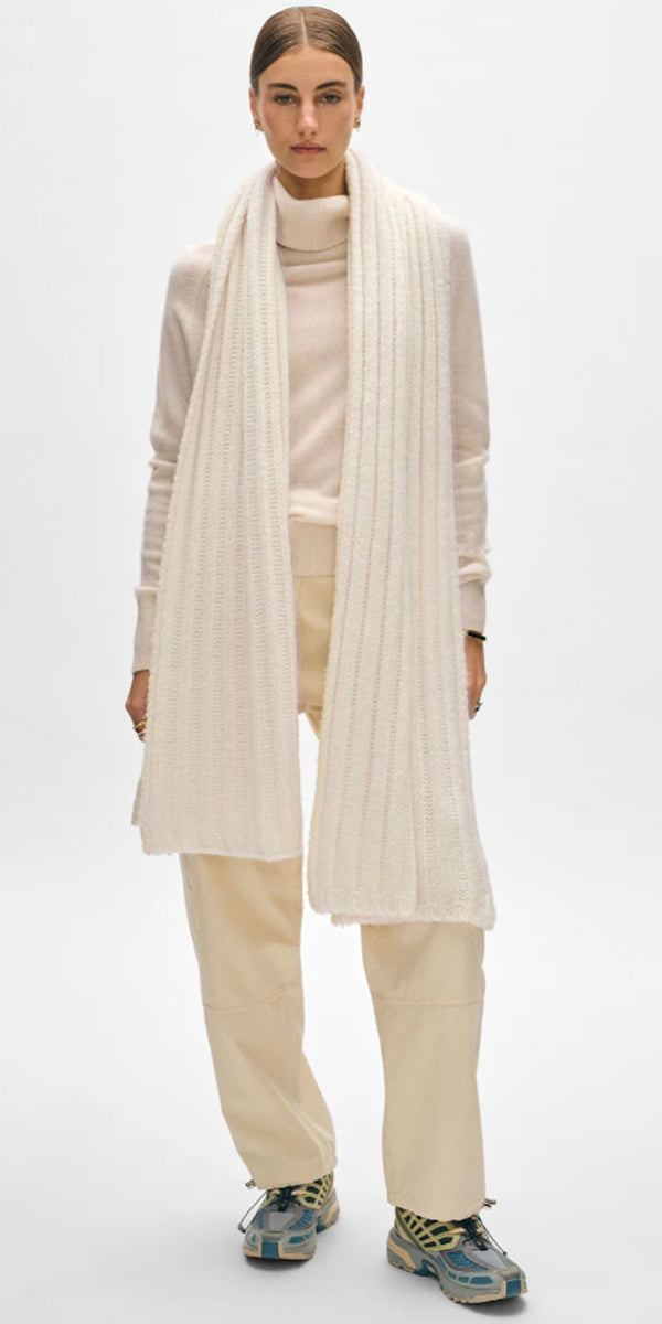 White + Warren Lofty Ribbed Scarf