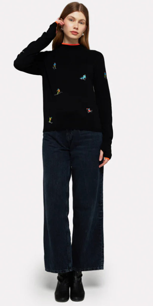 Brodie Ditsy Ski Mock Neck Sweater