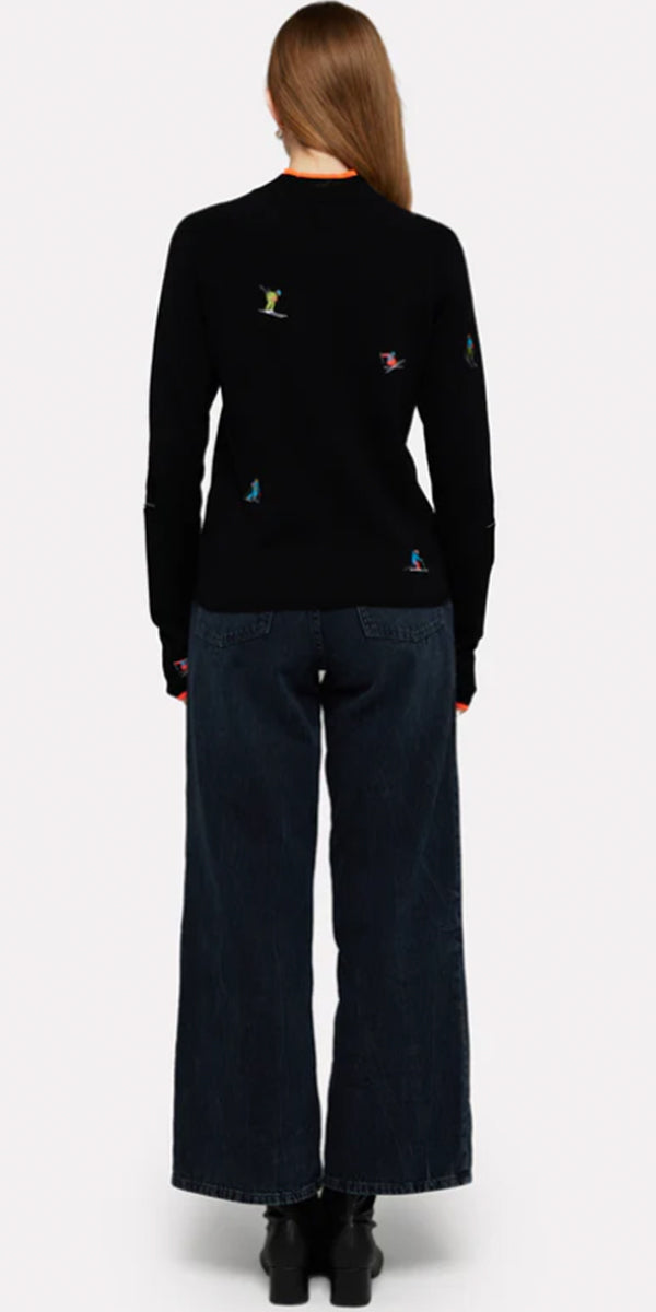 Brodie Ditsy Ski Mock Neck Sweater