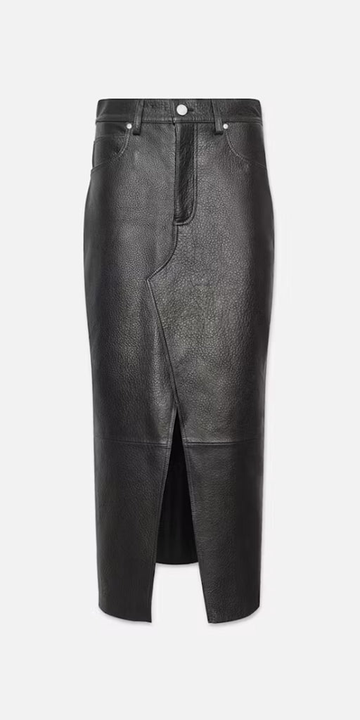 FRAME Leather Midaxi Skirt