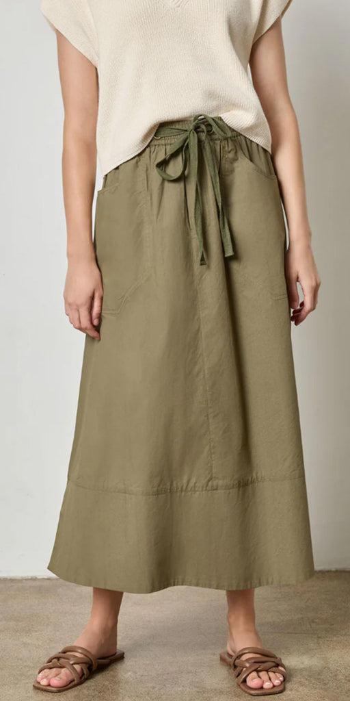 Lilla P Long Poplin Skirt