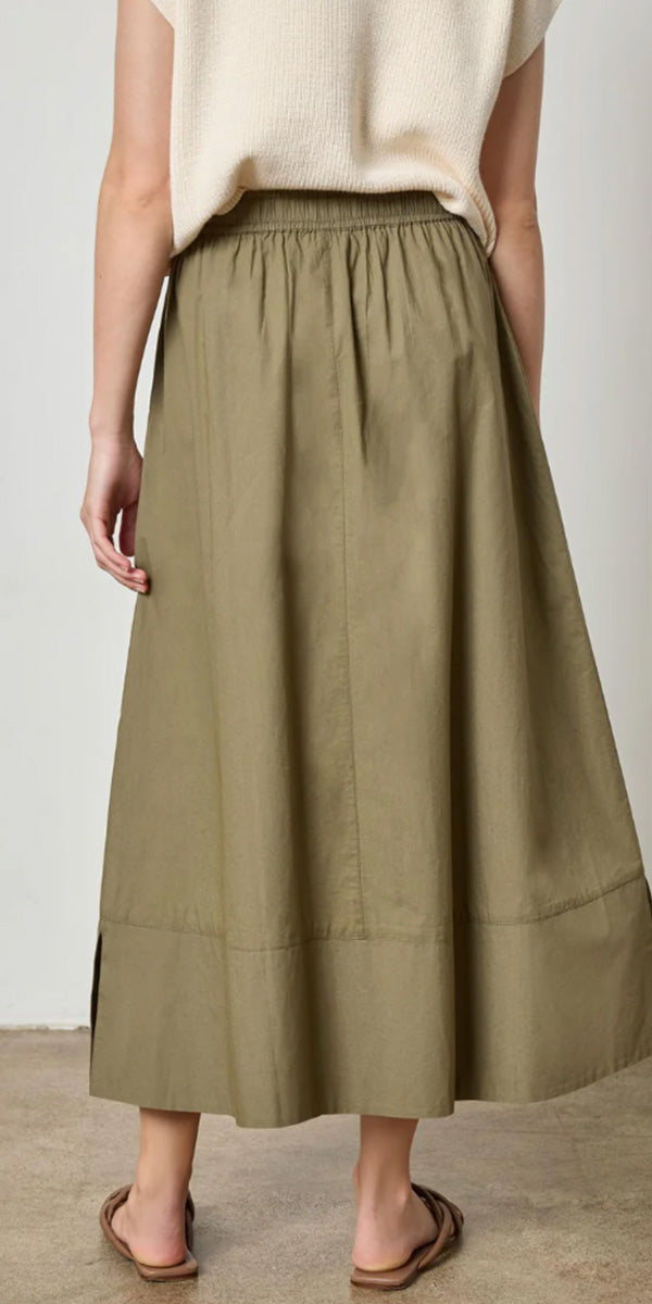 Lilla P Long Poplin Skirt