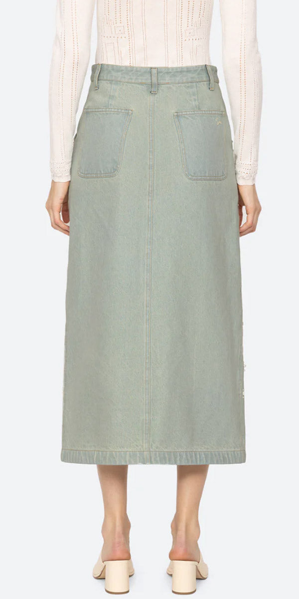 SEA NY Perlette Denim Skirt