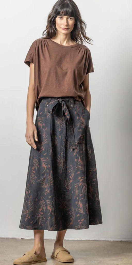 Lilla P Long Belted Skirt