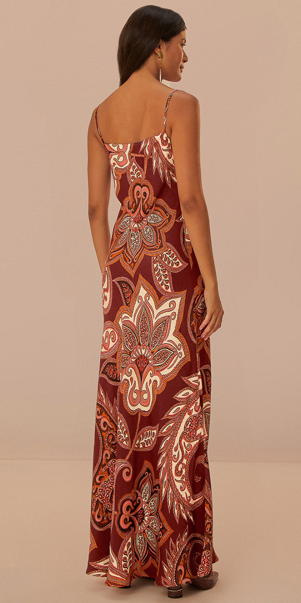 Farm Rio Leopard Paisley Slip Dress