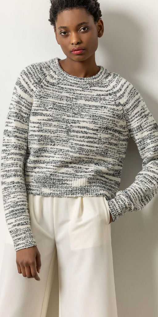 Lilla P Ribbed Neck Raglan Sweater