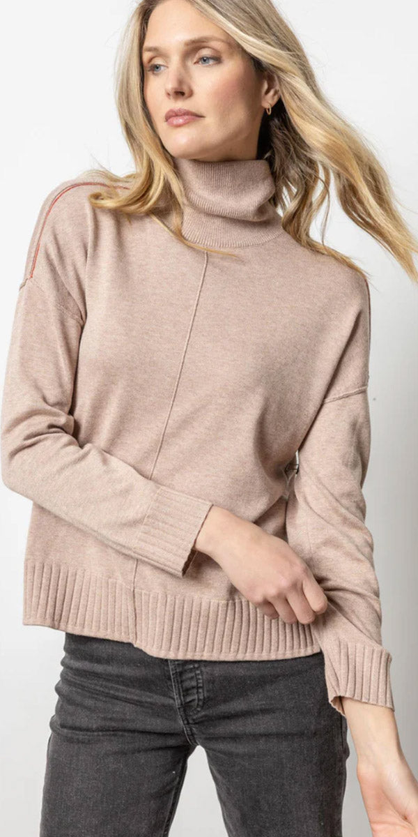 Lilla P Relaxed Turtleneck Sweater