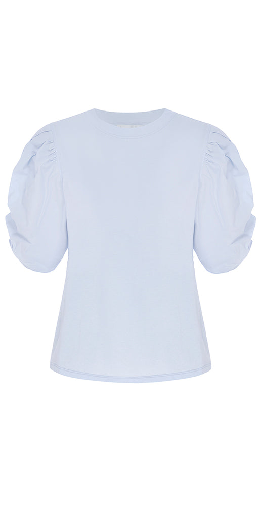 FRAME Pleated Puff Sleeve Tee