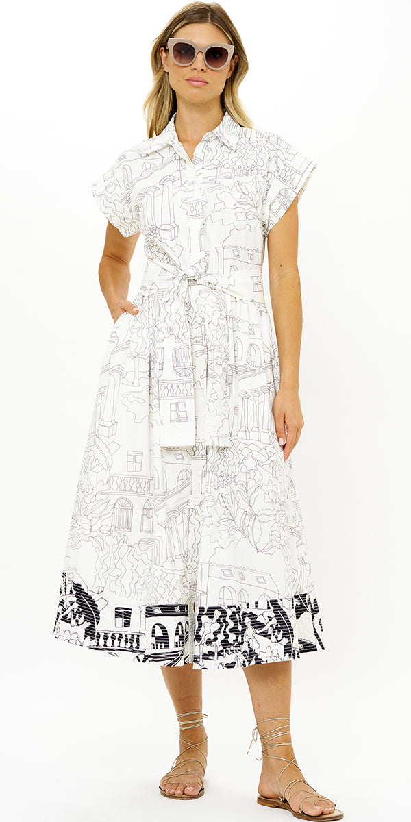 Oliphant Belted Shirt Dress