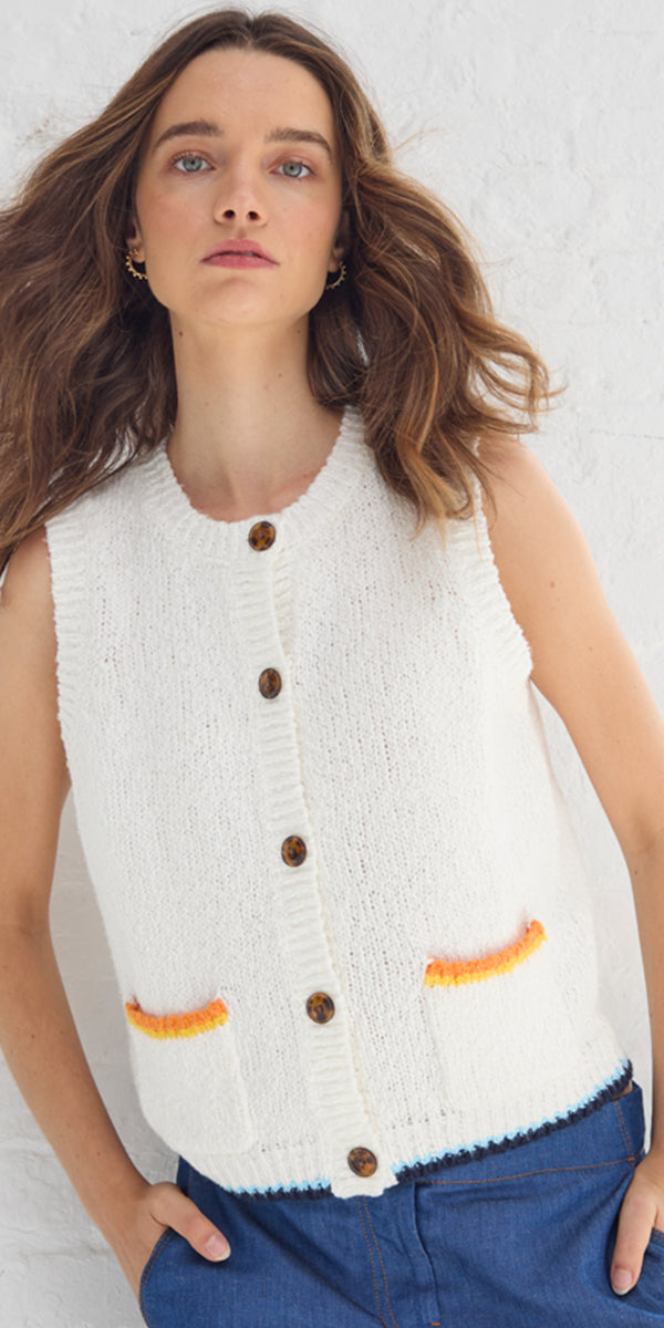 Autumn Cashmere Button Vest