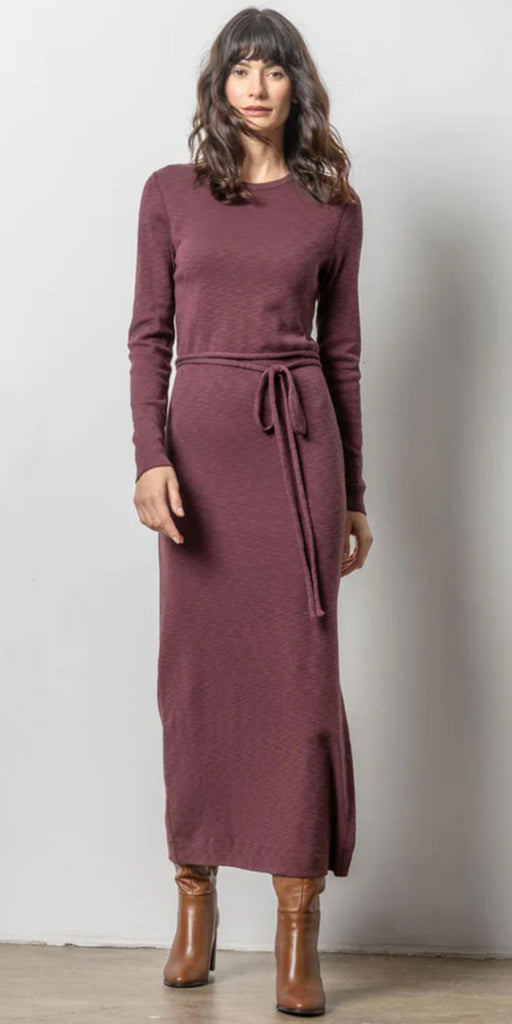 Lilla P Belted Maxi Column Dress